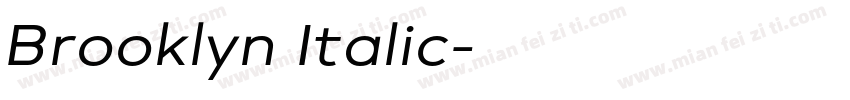 Brooklyn Italic字体转换